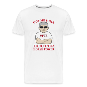 Hooper Horsepower Men's Premium T-Shirt - white