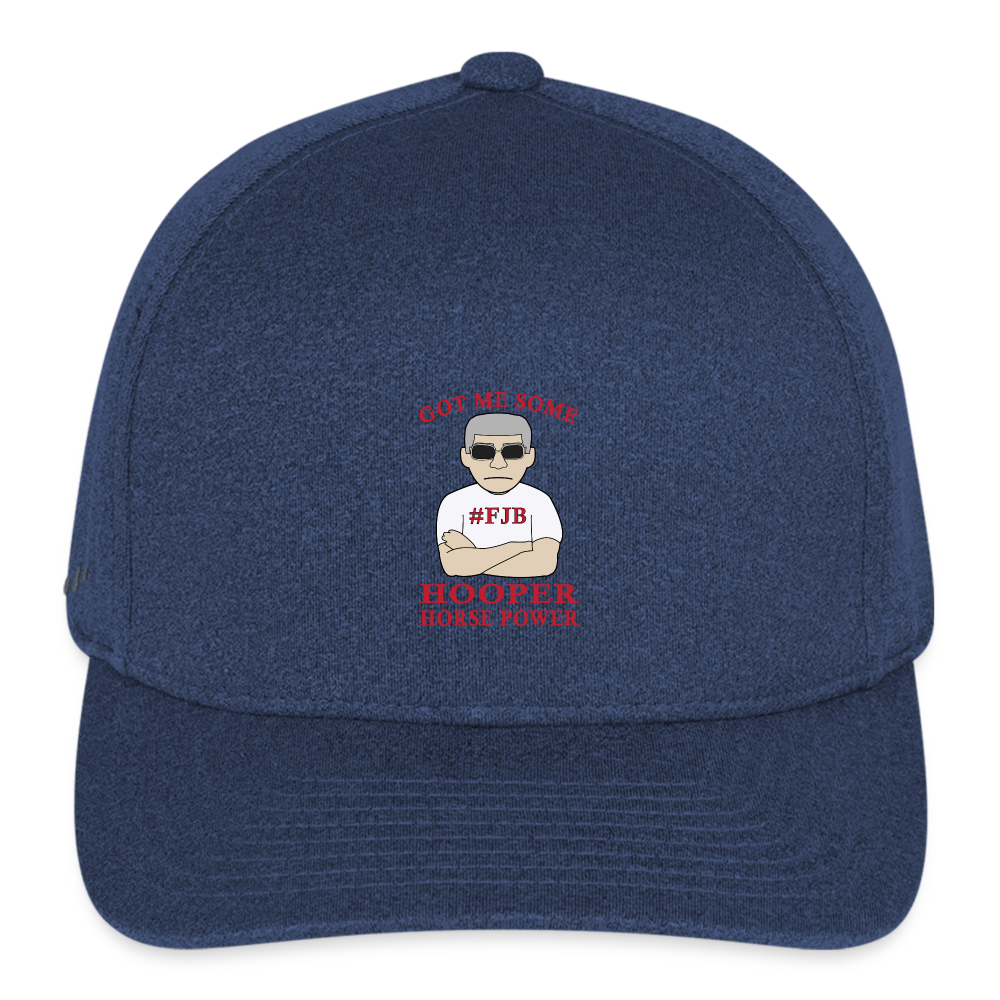 Flexfit Fitted Melange Baseball Cap - heather navy