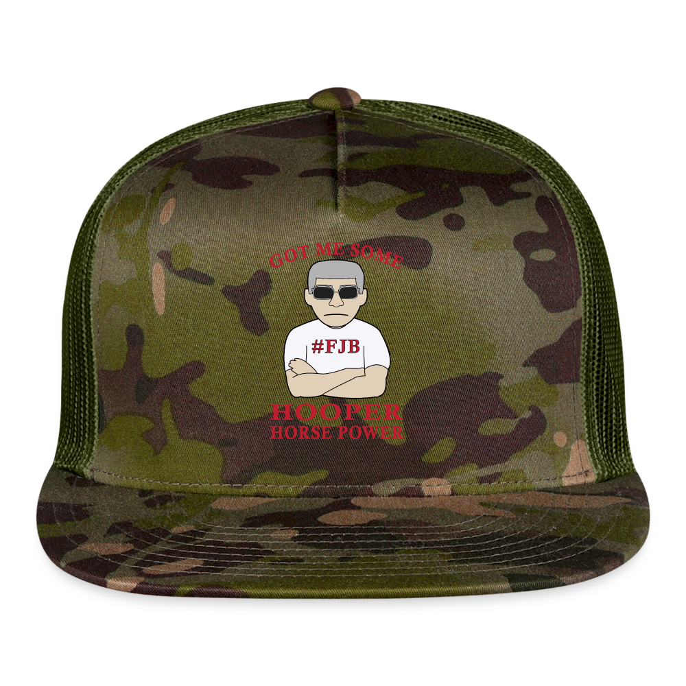 Hooper Horsepower Centered Trucker Cap - MultiCam\green