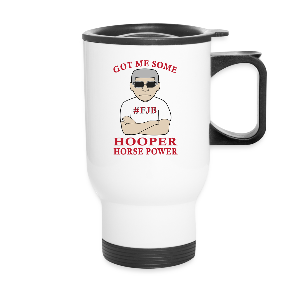 Hooper Horsepower Travel Mug - white