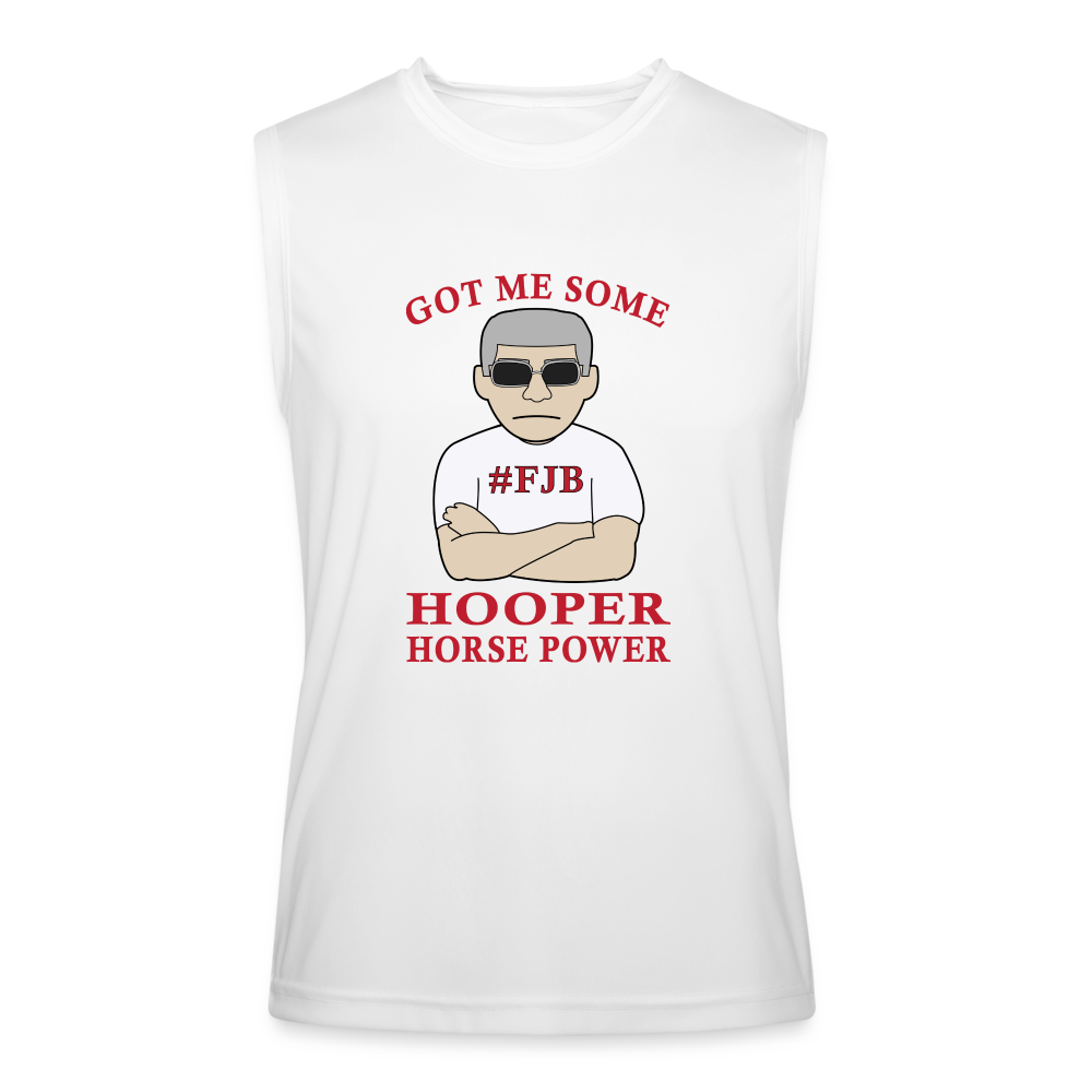 Hooper Horsepower Men’s Performance Sleeveless Shirt - white