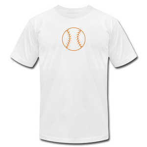 Texas Longhorn Baseball Unisex Jersey T-Shirt by Bella + Canvas - white