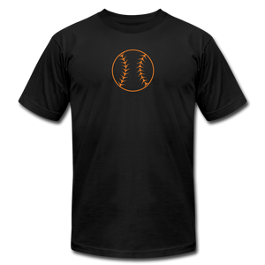 Texas Longhorn Baseball Unisex Jersey T-Shirt by Bella + Canvas - black