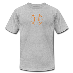 Texas Longhorn Baseball Unisex Jersey T-Shirt by Bella + Canvas - heather gray