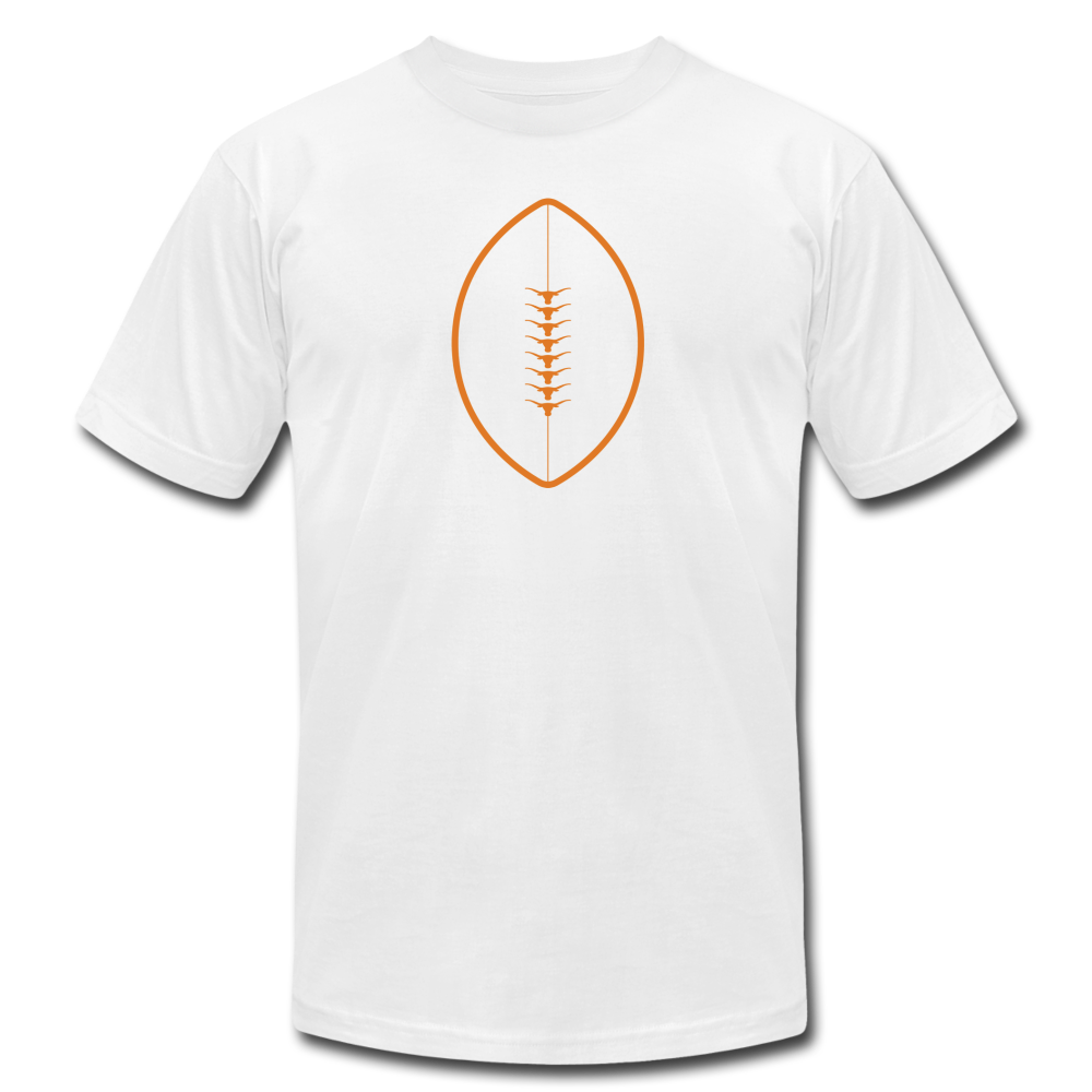 Texas Longhorn Football Unisex Jersey T-Shirt by Bella + Canvas - white