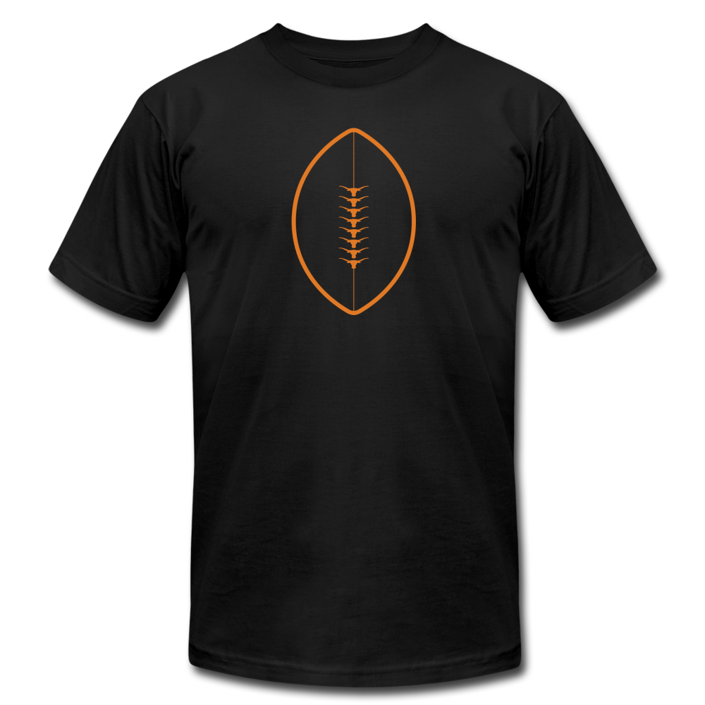 Texas Longhorn Football Unisex Jersey T-Shirt by Bella + Canvas - black