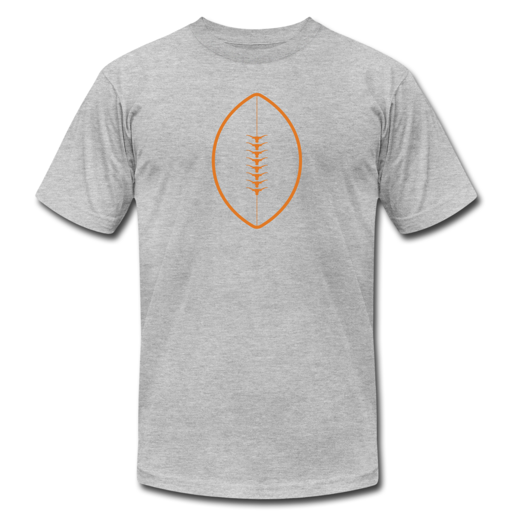 Texas Longhorn Football Unisex Jersey T-Shirt by Bella + Canvas - heather gray