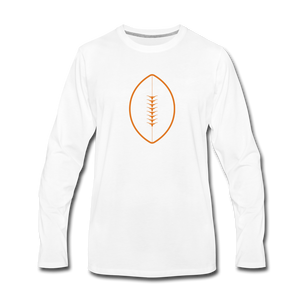 Texas Longhorn Football Men's Premium Long Sleeve T-Shirt - white