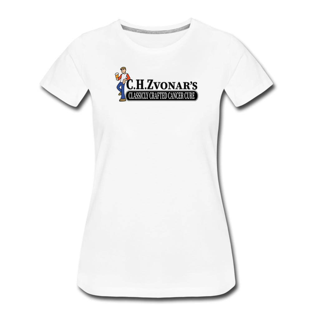 Zvonar's Crafted Cure Women’s Premium T-Shirt - white