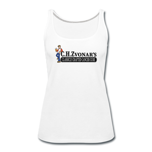 Zvonar's Crafted Cure Women’s Premium Tank Top - white