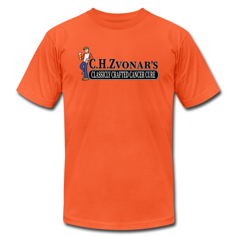 Zvonar's Crafted Cure Unisex Jersey T-Shirt by Bella + Canvas - orange