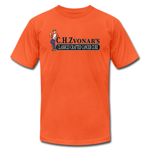 Zvonar's Crafted Cure Unisex Jersey T-Shirt by Bella + Canvas - orange