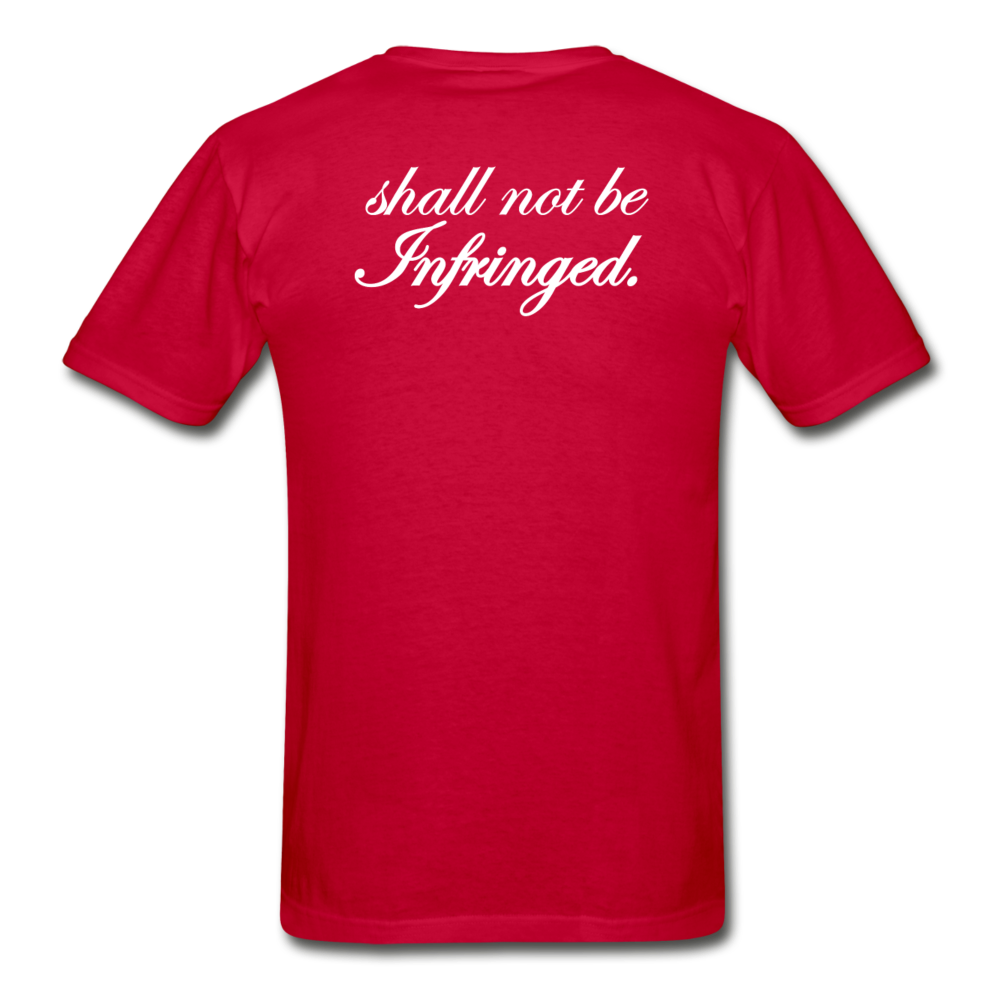 We The People...Shall Not Be Infringed Patriotic Hanes Adult Tagless T-Shirt - red