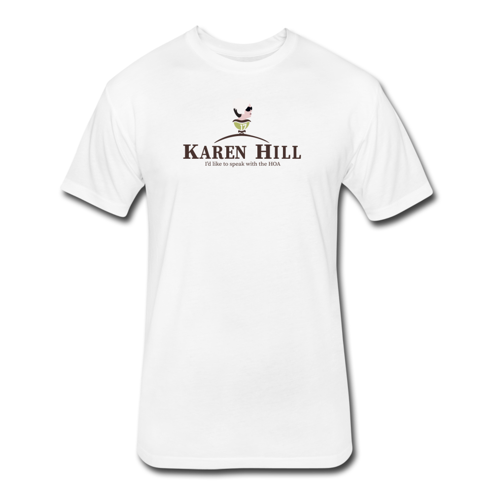 Karen Hill Fitted Cotton/Poly T-Shirt by Next Level - white