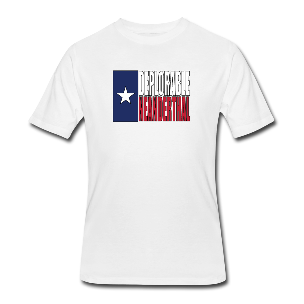 Texas Flag Deplorable Neanderthal Men’s 50/50 T-Shirt - white