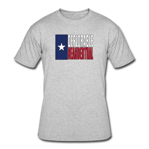 Texas Flag Deplorable Neanderthal Men’s 50/50 T-Shirt - heather gray