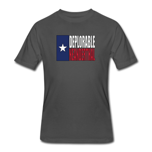 Texas Flag Deplorable Neanderthal Men’s 50/50 T-Shirt - charcoal