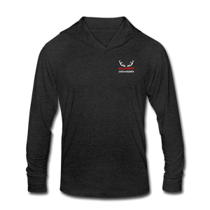 Belligerent Outdoorsman Unisex Tri-Blend Hoodie Shirt - heather black