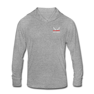 Belligerent Outdoorsman Unisex Tri-Blend Hoodie Shirt - heather gray