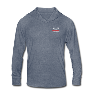 Belligerent Outdoorsman Unisex Tri-Blend Hoodie Shirt - heather blue