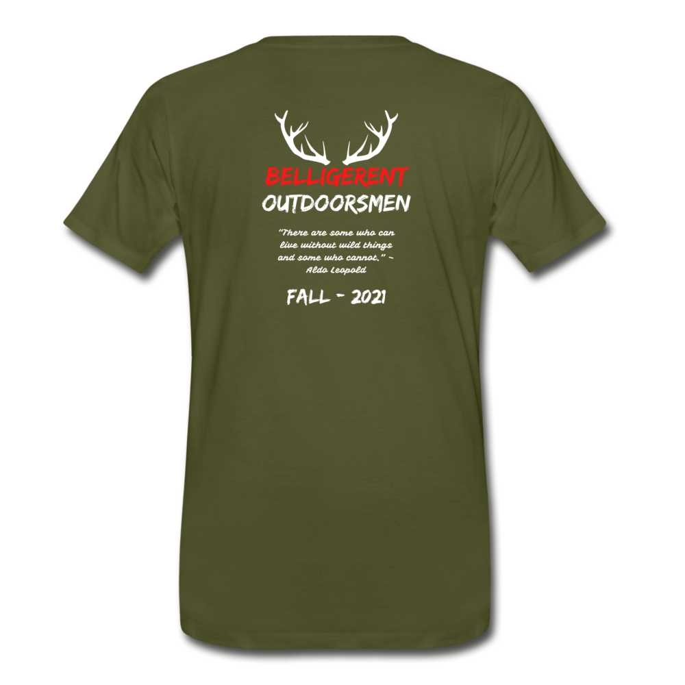 Belligerent Men's Premium T-Shirt - olive green