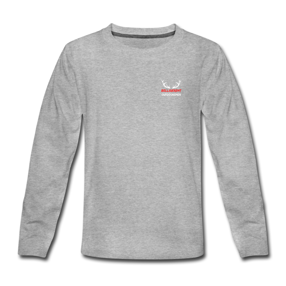 Belligerent Kids' Premium Long Sleeve T-Shirt - heather gray