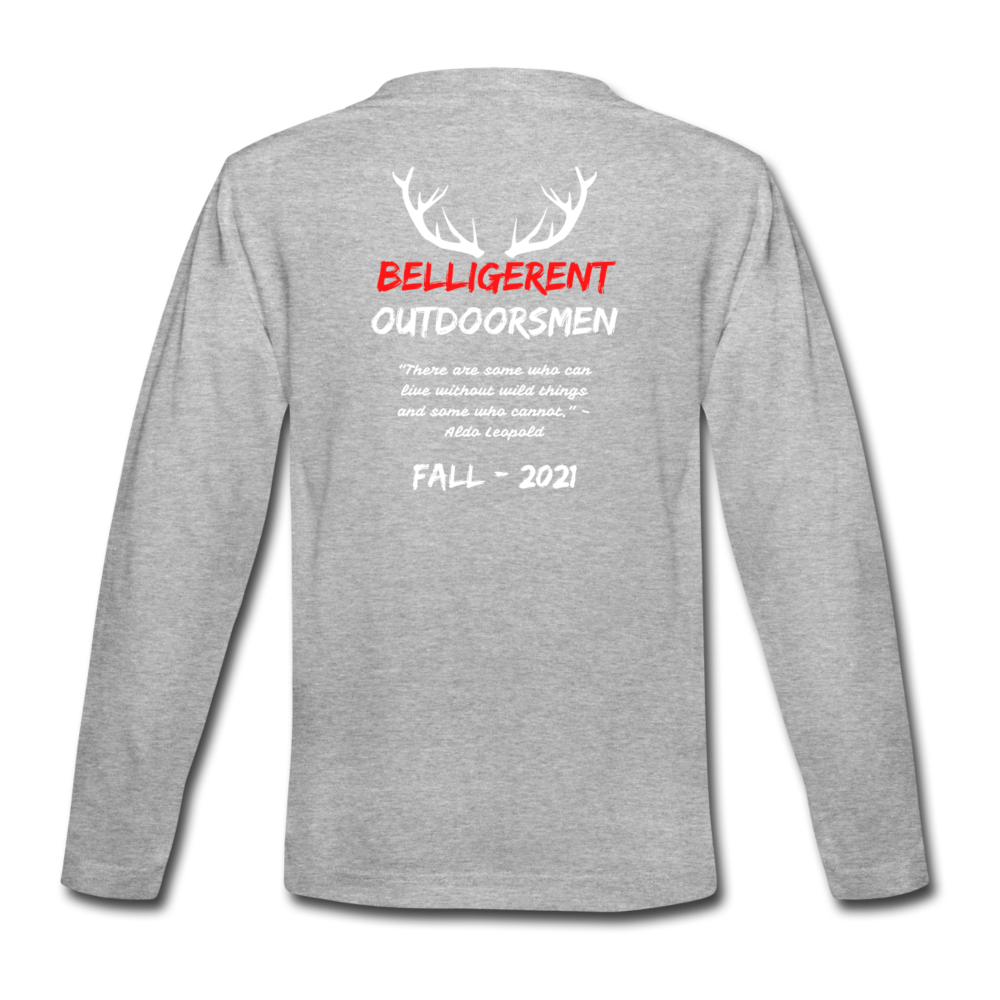 Belligerent Kids' Premium Long Sleeve T-Shirt - heather gray